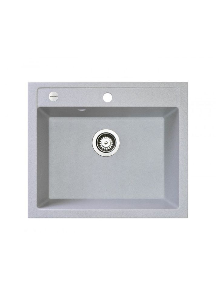 Кухонная мойка из искусственного камня/кварцевая 590х495х200 мм, квадратная PRIZMA Светло-серый (30980590495) Adamant (368157232)