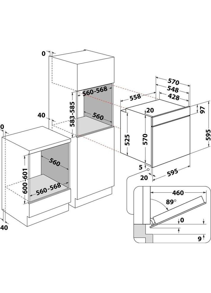Духовка електрична OMR58HU1B WHIRLPOOL (314977913)