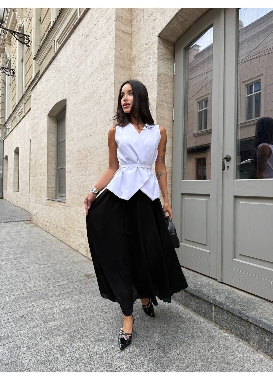 Костюм двойка (жилет, юбка), цвет Черный Fashion (365072268)