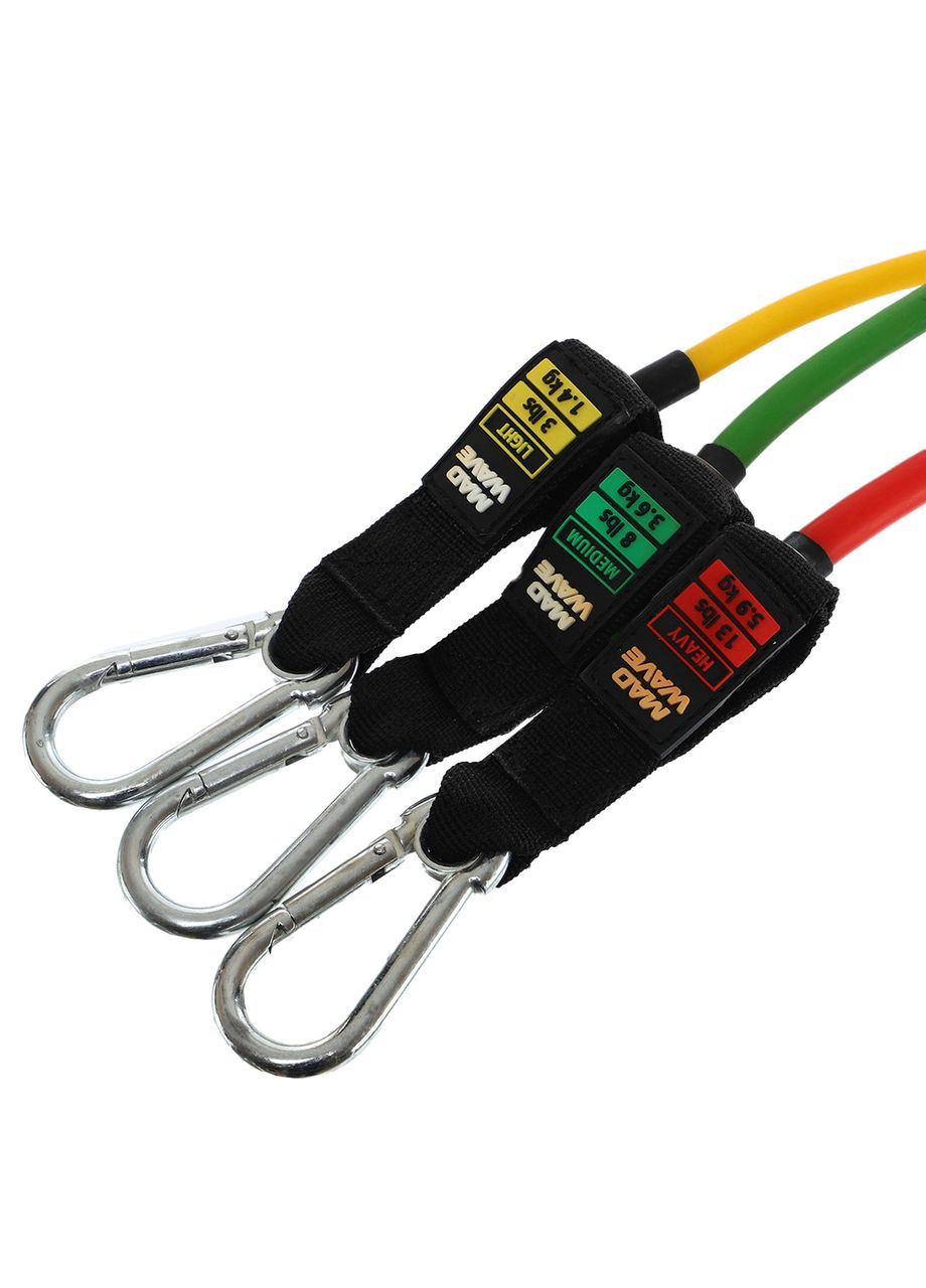 Эспандер MadWave Dry Training MULTI set многофункциональный 3 жгута M077007000W (EVA, TPR, 3 жгута Mad Wave (354703090)