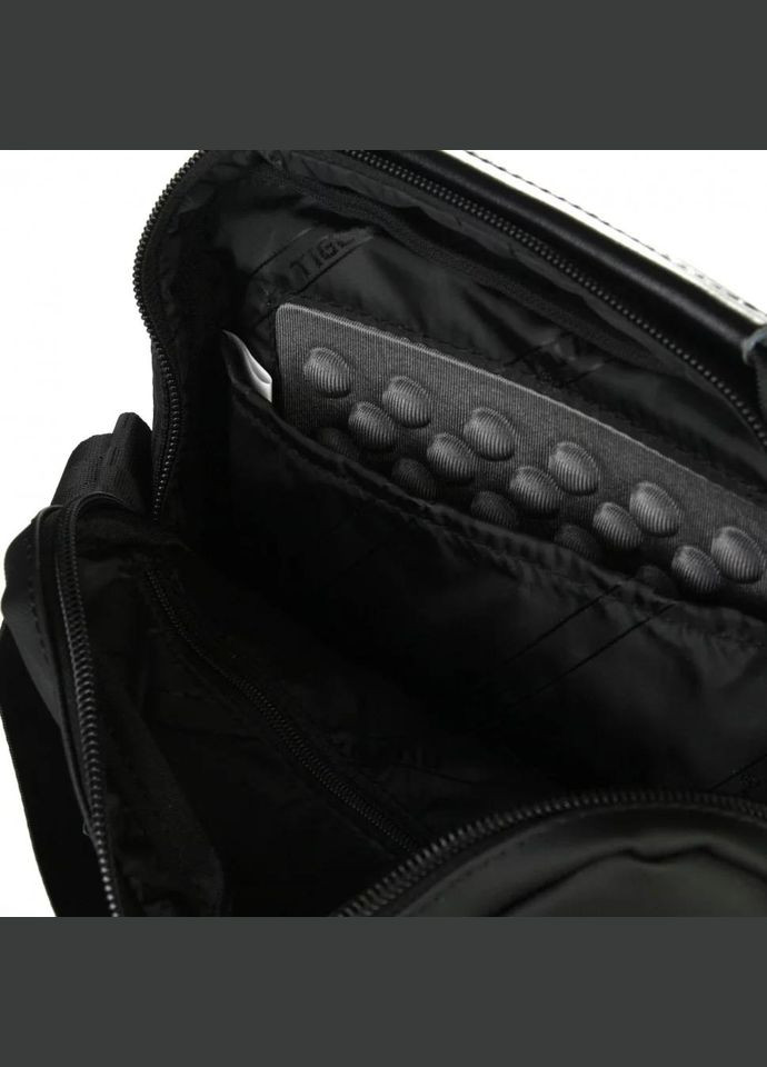 Чоловіча сумка планшет (барсетка) через плече, текстильна, розмір 20 × 27 × 7 см Т-L5200 Black чорна Tigernu (314874144)