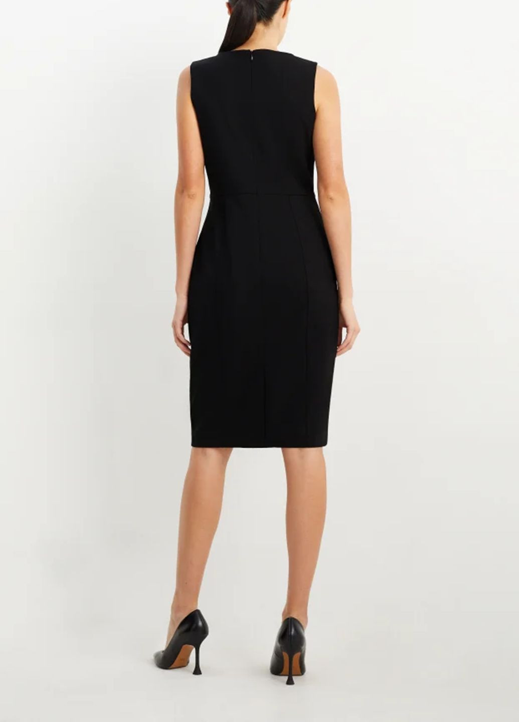 Черное деловое платье C&A однотонное