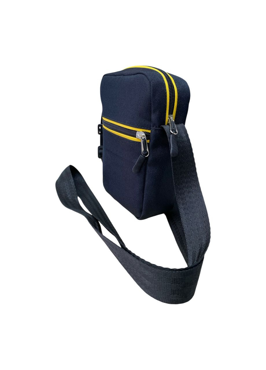 Сумка кросс-боди через плечо Plutcor (18.5*14*6) чорная с желтым No Brand (348322565)