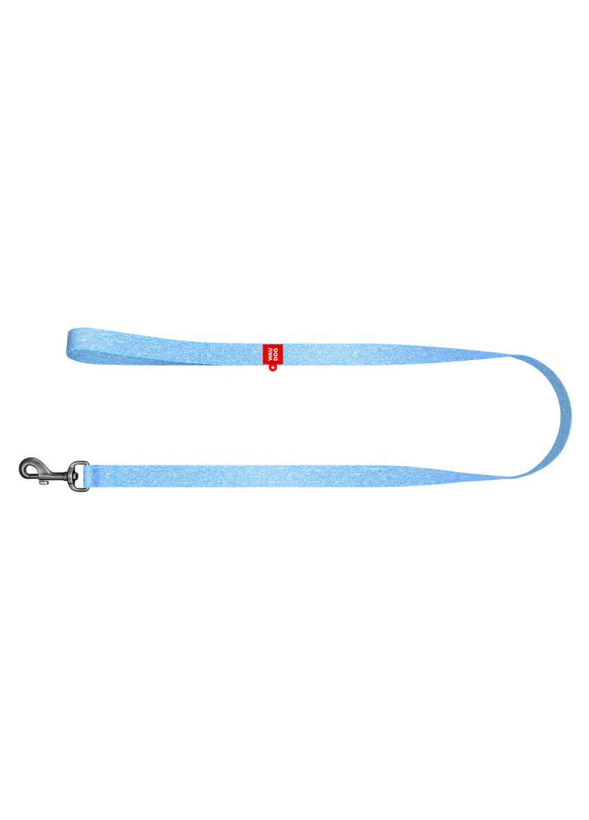 Поводок для собак из восстановленного хлопка Recotton световозвращающий S Ш 15 мм Дл 500 см Голубой WAUDOG (279568813)