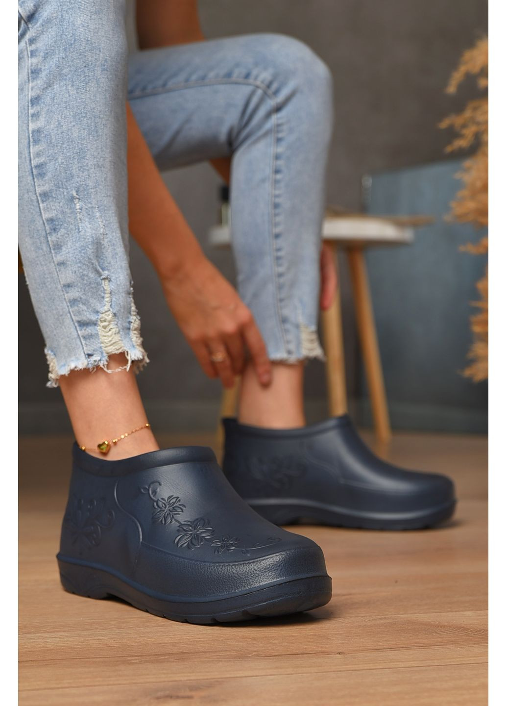 Калоші жіночі синього кольору Let's Shop (350880048)