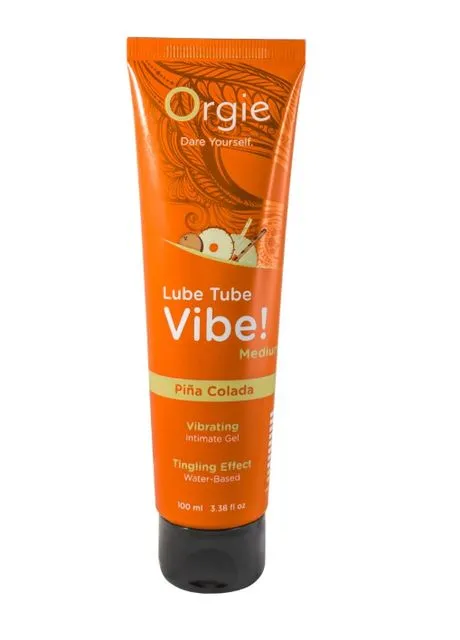 Рідкий вібратор із смаком коктейлю Піна колада Lube Tube Vibe! 100 мл Orgie (382844060)
