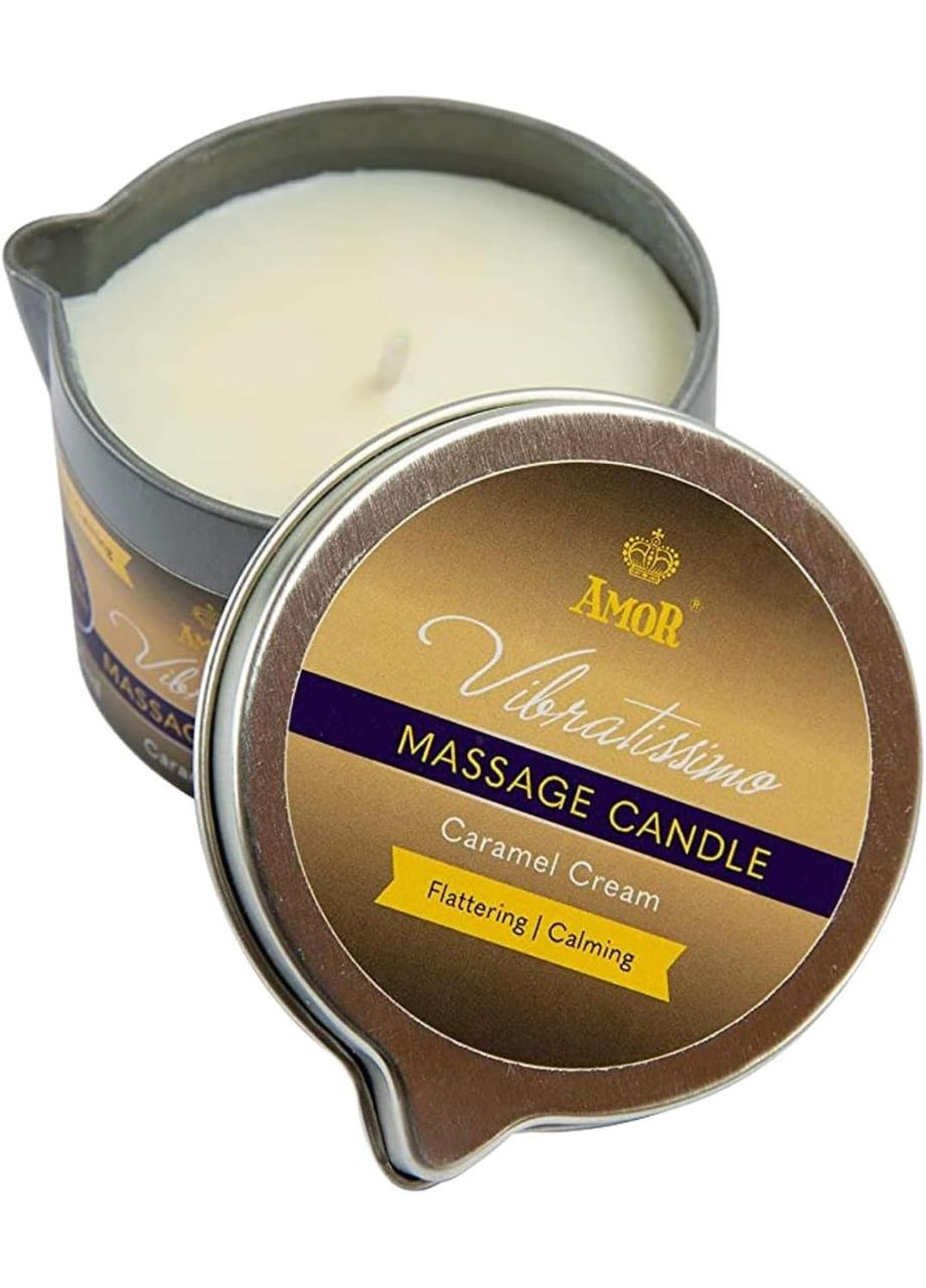 Массажная свеча - Vibratissimo Caramel Cream, 50 мл Amor (327875564)