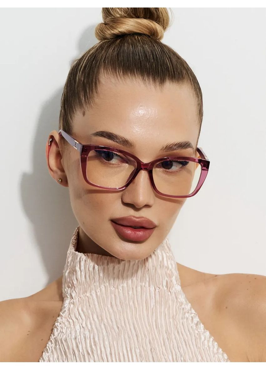 Классические женские очки для коррекции зрения -0.50 белая линза Fabia Monti (369623920)