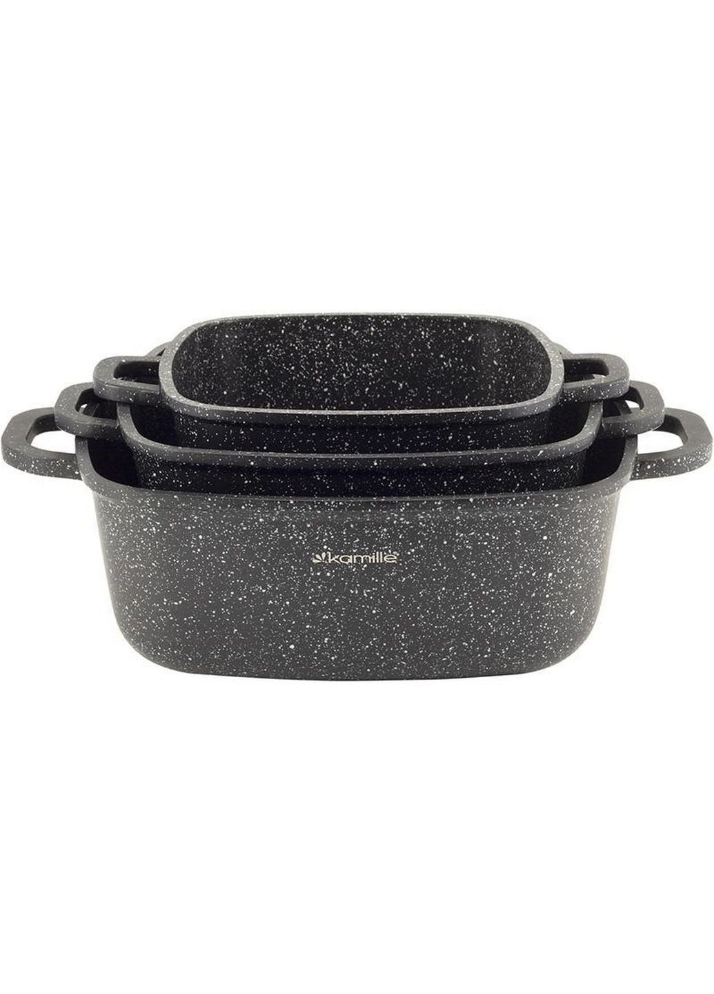 Набір 3 каструлі-казана Landes алюміній з індукційним дном та кришкою Kamille (288188372)
