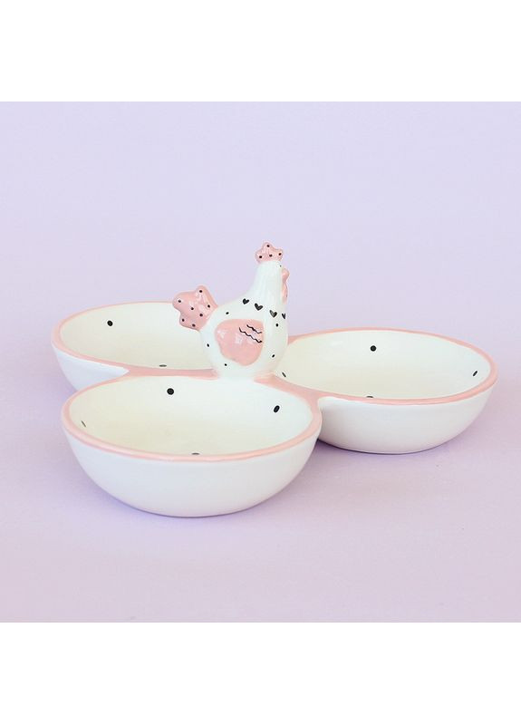 Менажница на 3 отделения Курица Пасха 6792 8.3х20.2х18.2 см No Brand (361399350)