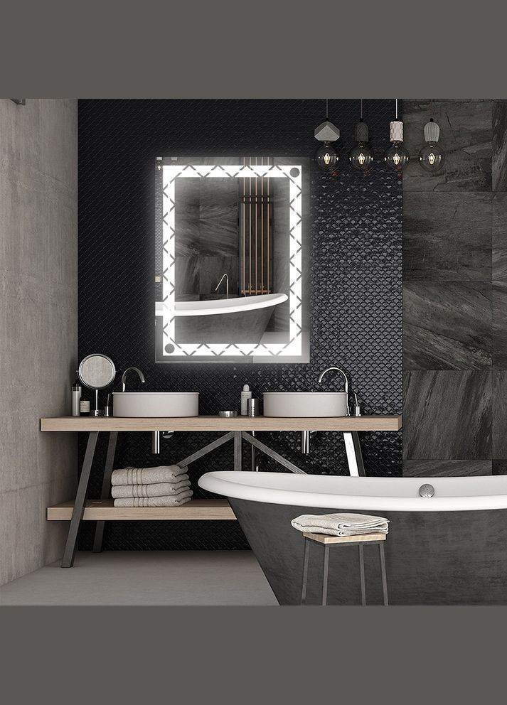 Дзеркало з LED підсвіткою SR-065 (600х800мм) No Brand (316631334)