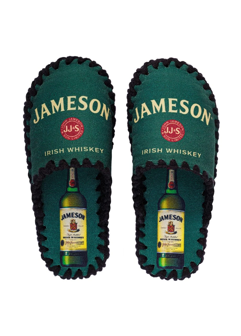 Тапочки домашні чоловічі Jameson Джеймісон зелені повстяні, кімнатні тапки No Brand (400431160)