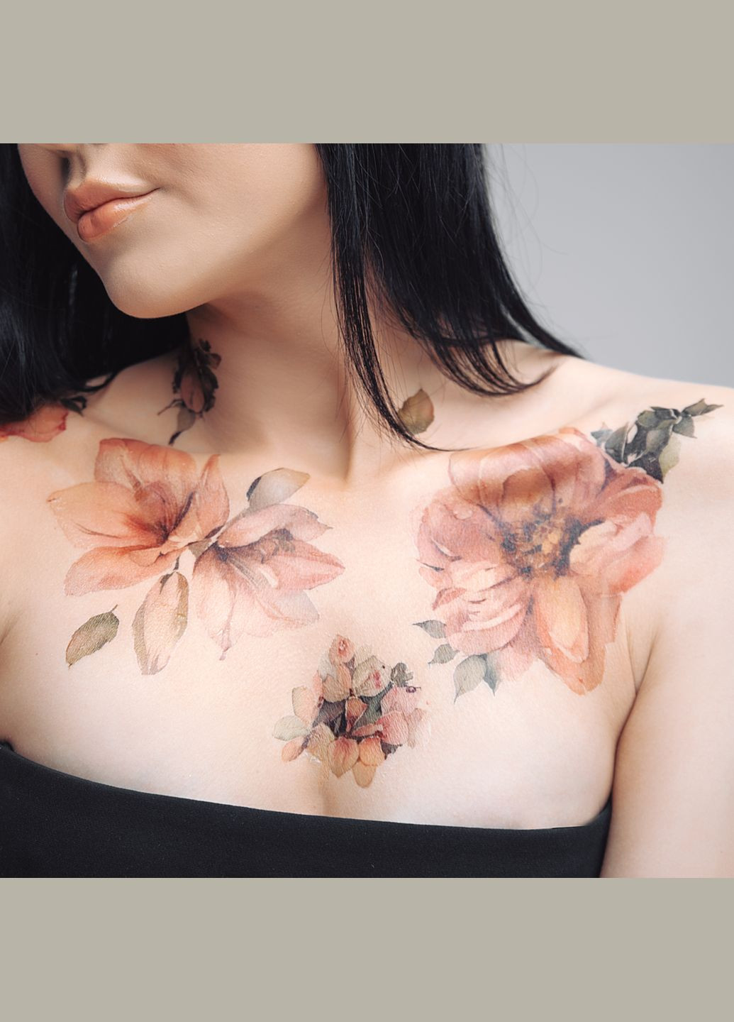 Временное тату "Акварельные цветные цветы" Arley Sign (291018416)