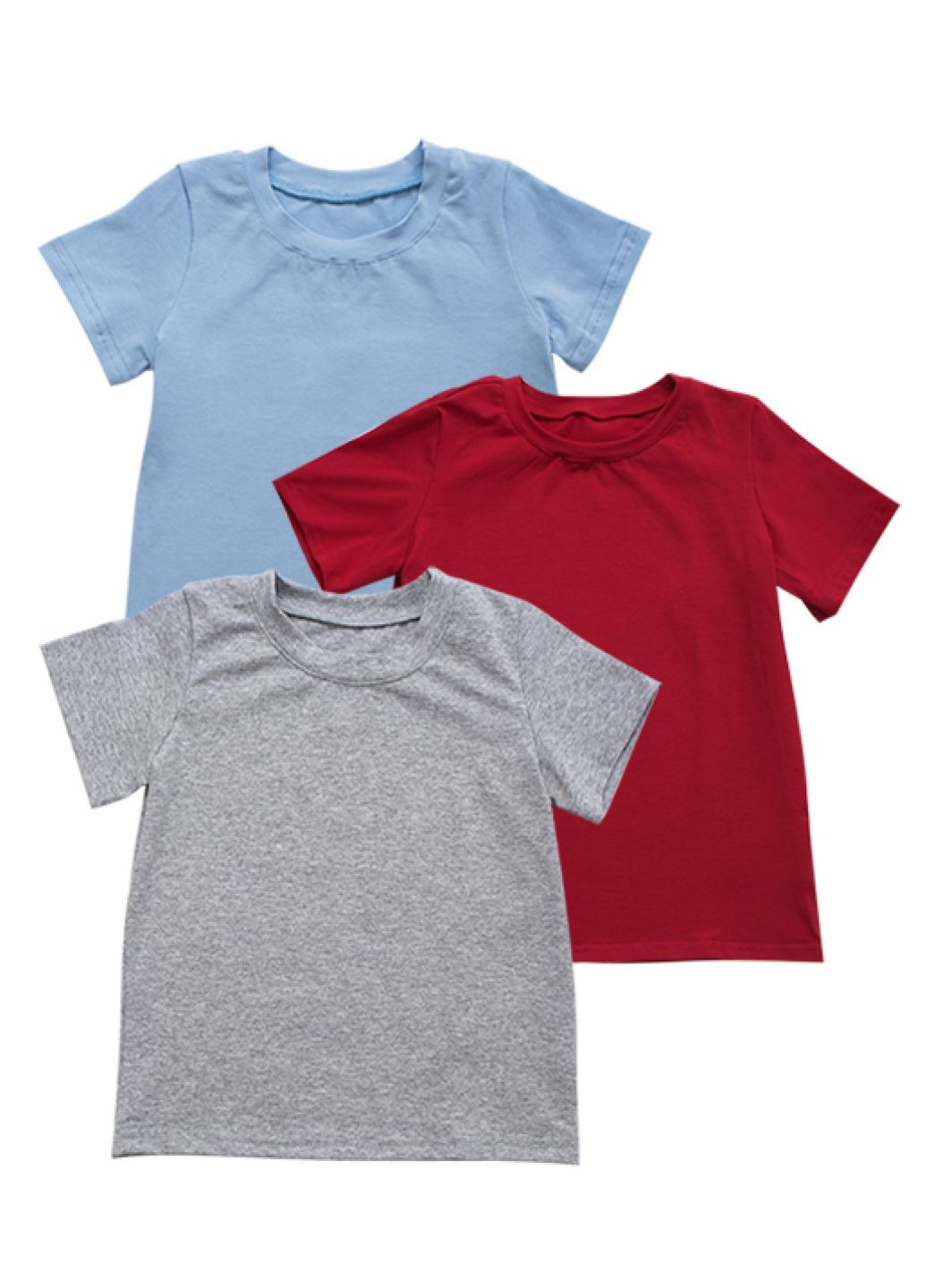 Світло-сіра демісезонна комплект дитячих футболок 3 шт Malwel