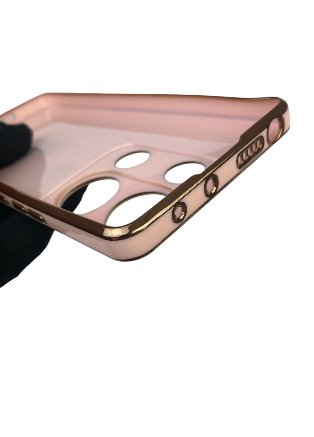 Чохол для Redmi Note 13 Pro 4G із захистом камери із золотою окантовкою на сяомі редмі нот 13 про пудровий gs1 Xiaomi (366230560)