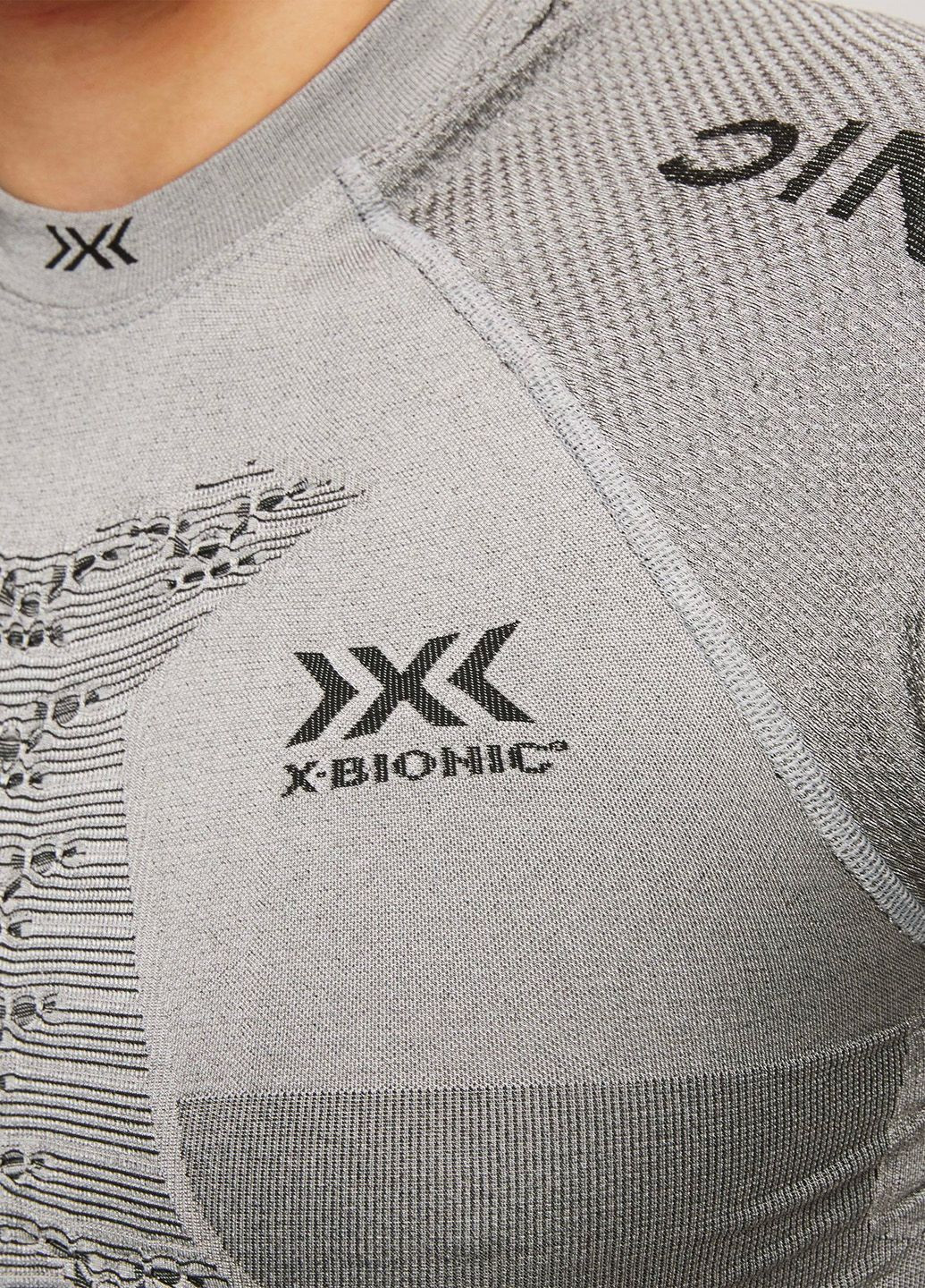 Сіра спортивна футболка чоловіча для бігу X-Bionic Fennec 4.0