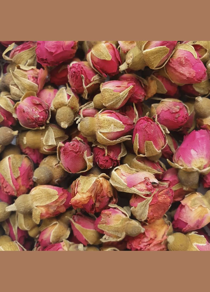 100 г Роза чайна бутони рожеві сушені (Свіжий урожай) No Brand (322069237)
