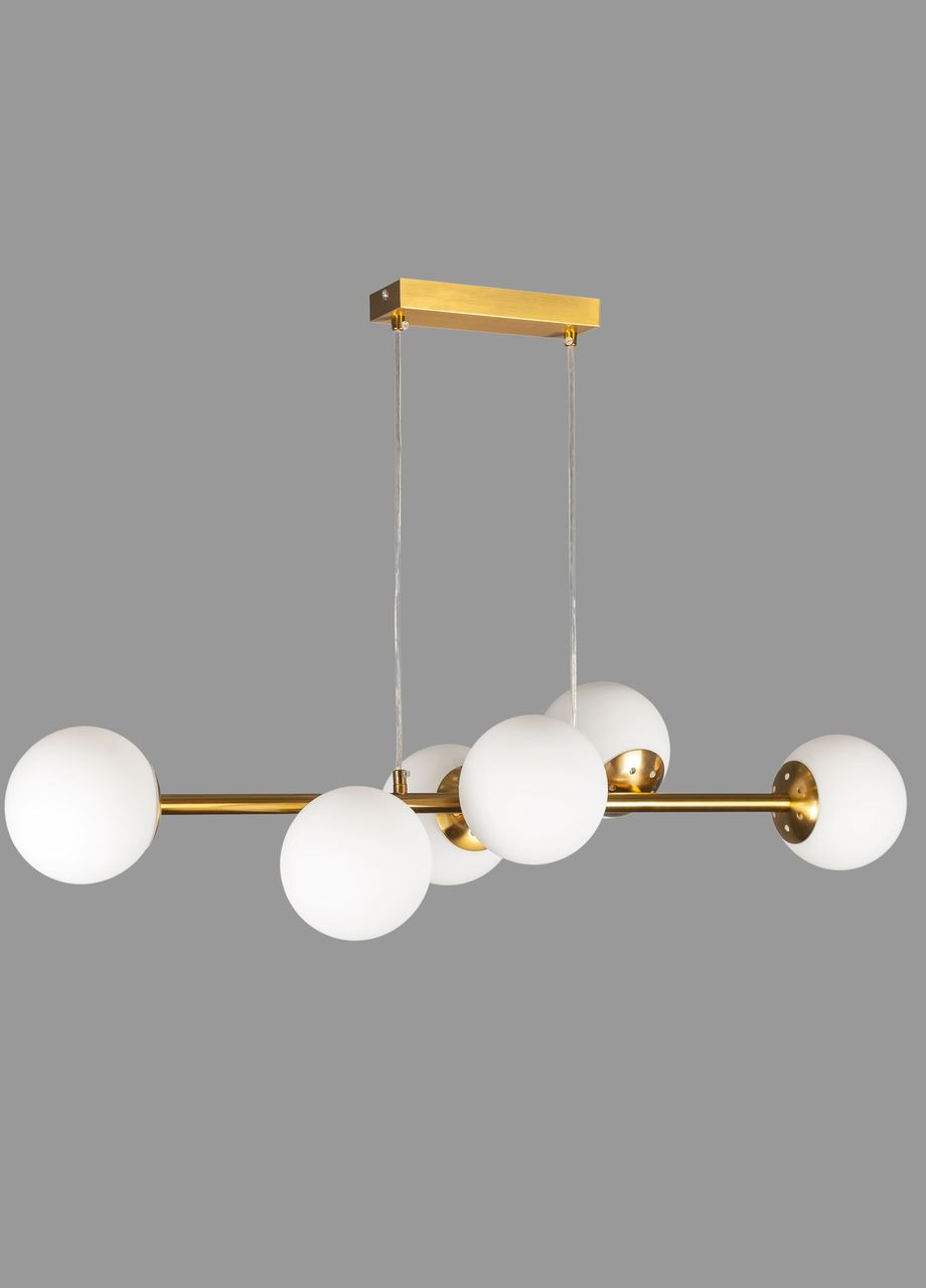 Бронзовая подвесная люстра на 6 ламп ( 52-1010-6 AGD+WH) No Brand (370072271)