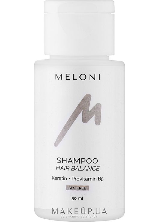 Відновлювальний безсульфатний шампунь з кератином та провітаміном В5 (міні) Hair Balance Shampoo 50ml (1360066-31162600) Meloni (368660798)