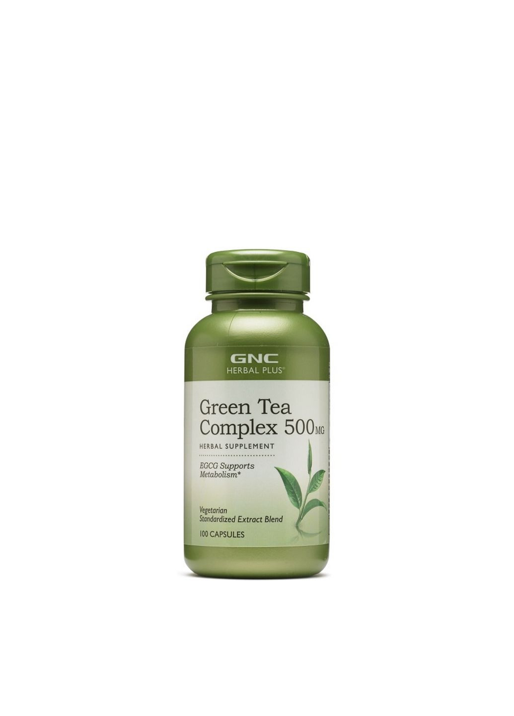 Натуральная добавка Herbal Plus Green Tea Complex 500 mg, 100 капсул GNC (293481877)