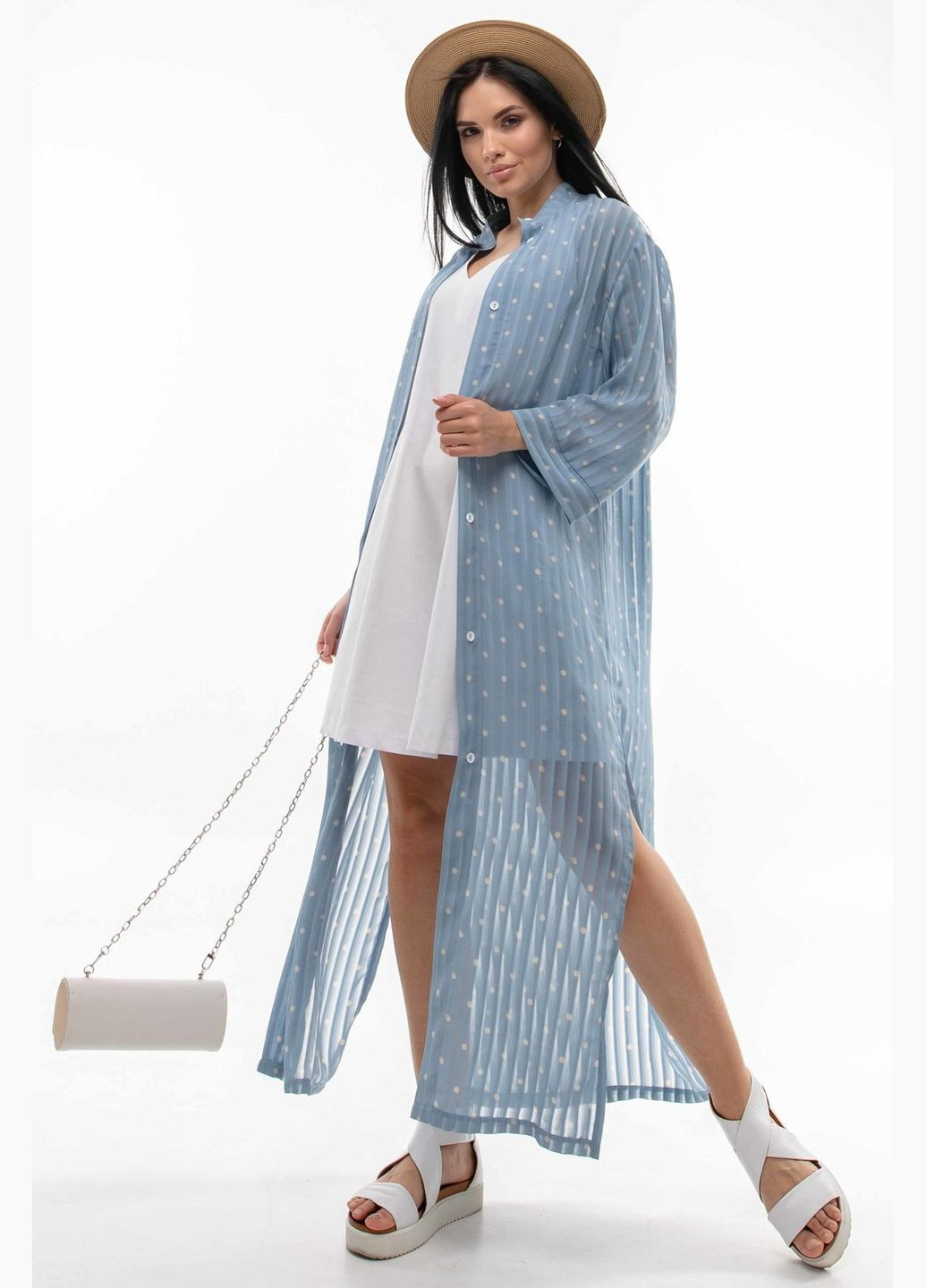 Голубой повседневный рубашка RiMari