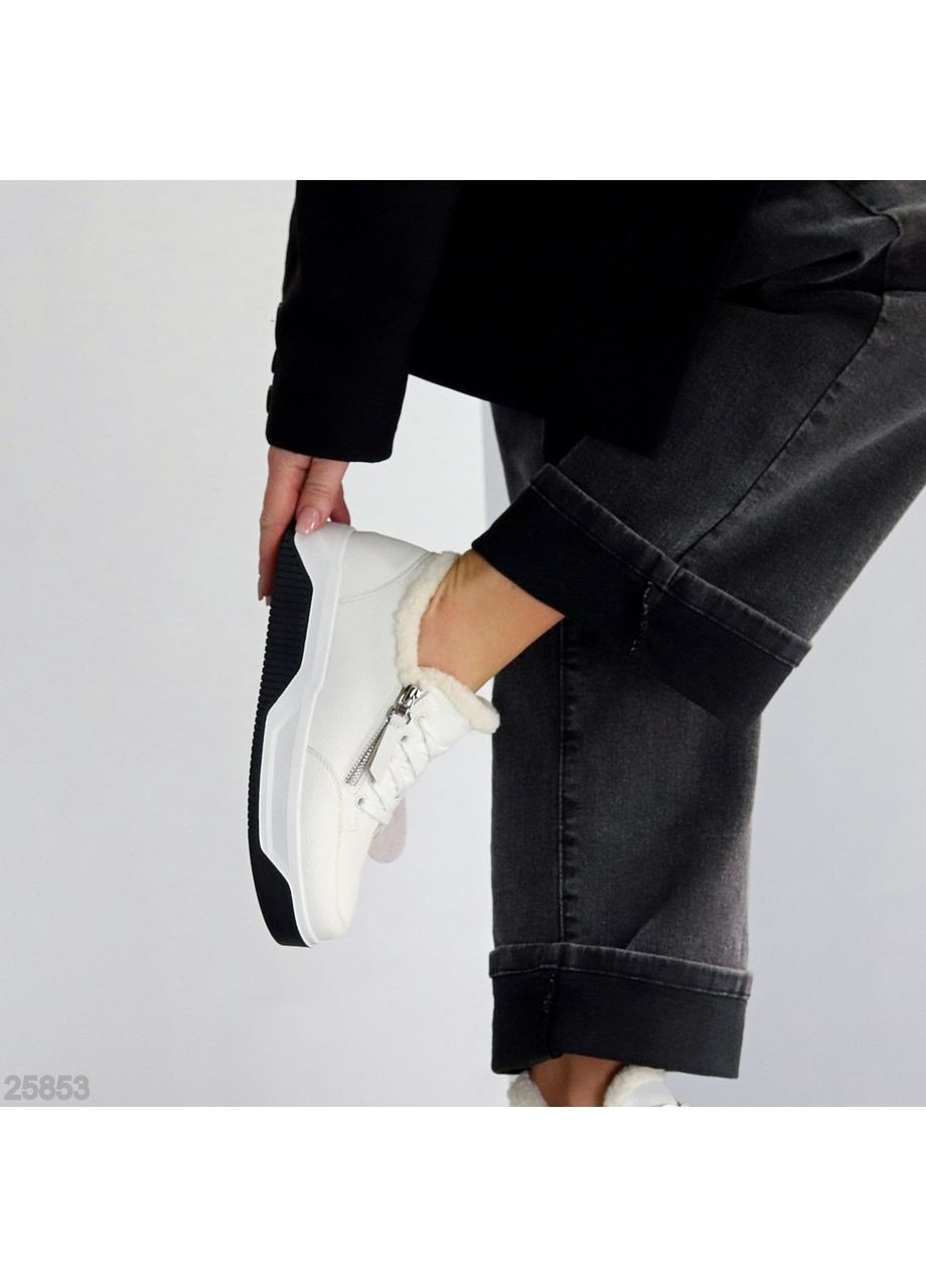 Утепленные кроссовки No Brand белые зима (367185225)