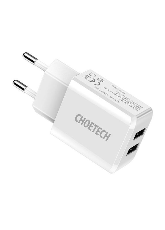 Сетевое зарядное устройство (2USBх2A) White (C0030) CHOETECH (336956437)