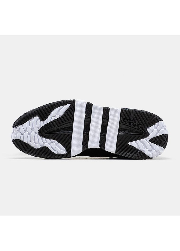 Чорні Осінні кросівки чоловічі adidas niteball black white v4 адідас найтбол No Brand