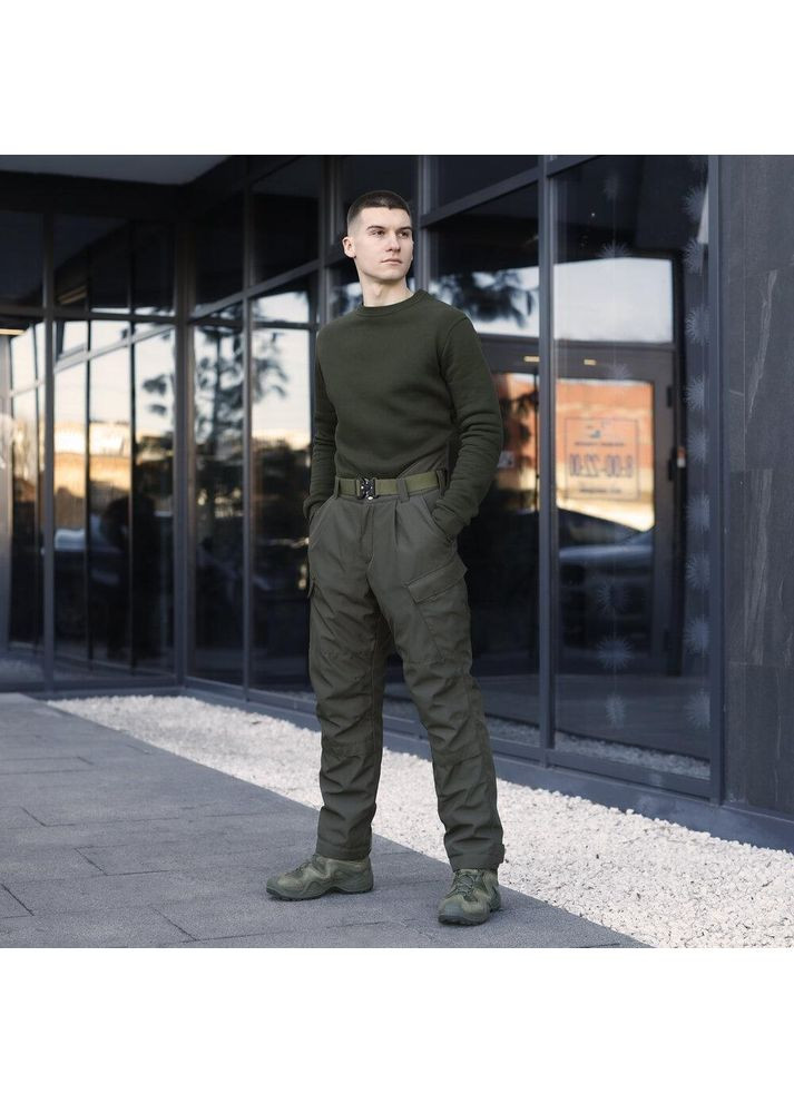 Тактические мужские зимние штаны на флисе олива Freedom (358068087)