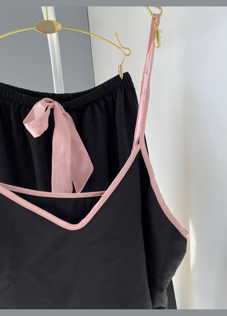 Комбінована всесезон жіноча піжама 2515 (чорно-рожева) No Brand