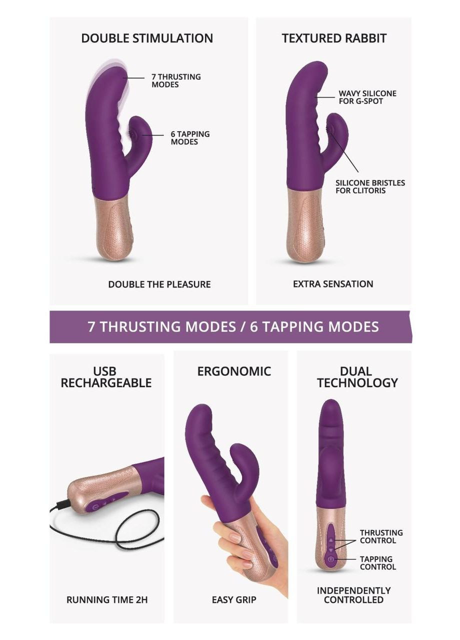 Подвійний пульсатор-кролик Love To Love SASSY BUNNY - PURPLE RAIN No Brand (366877294)