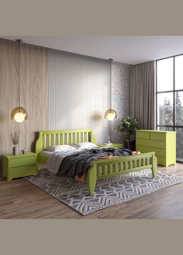 Двуспальная деревянная кровать Прага (S3050G70Y) 160х190 см (MBG-7074) Mebigrand (368283291)