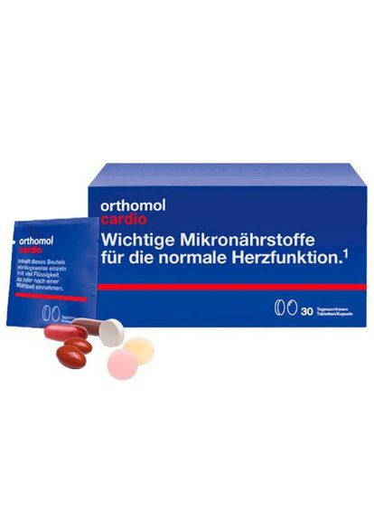 Витамины для сердца Cardio капсулы и таблетки 30 порций Orthomol (280265861)