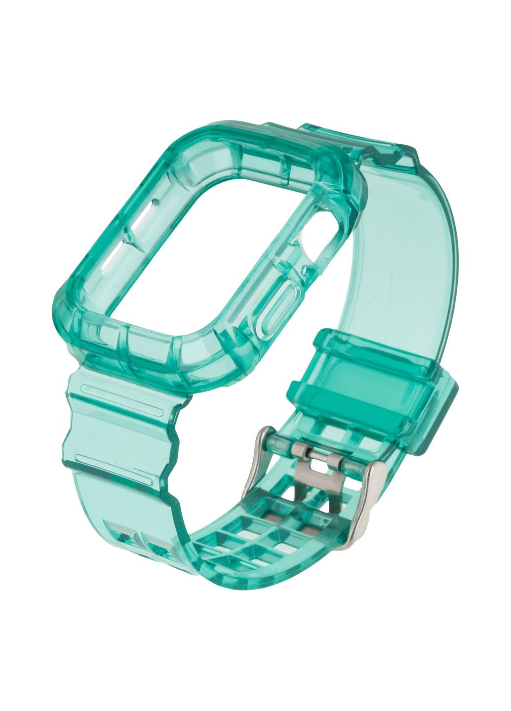 Ремешок для Apple Watch Band Color Transparent + Protect Case 44mm Цвет Green Neon Apple Watch Series 3 42mm,Apple Watch Series (1-8) 42/44/49mm (339100105)