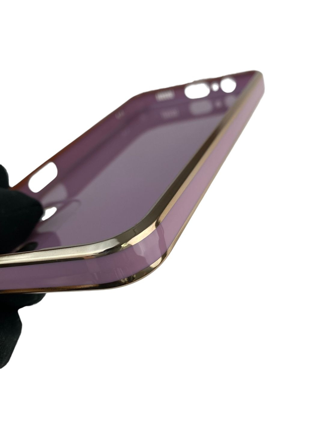 Чохол для Galaxy M14 5G (SM-M146) глянцевий із захистом камери із золотою окантовкою на самсунг м14 5г чорничний gs1 Samsung (366230886)