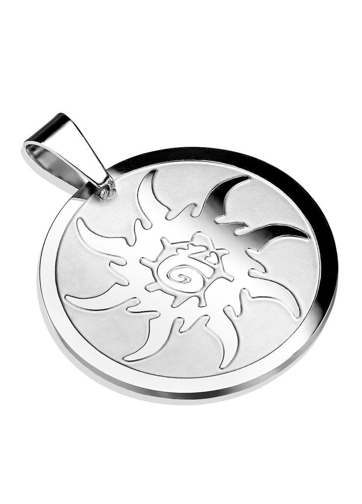 Кулон із сталі SSP-7274 із символом сонця Spikes (333698483)
