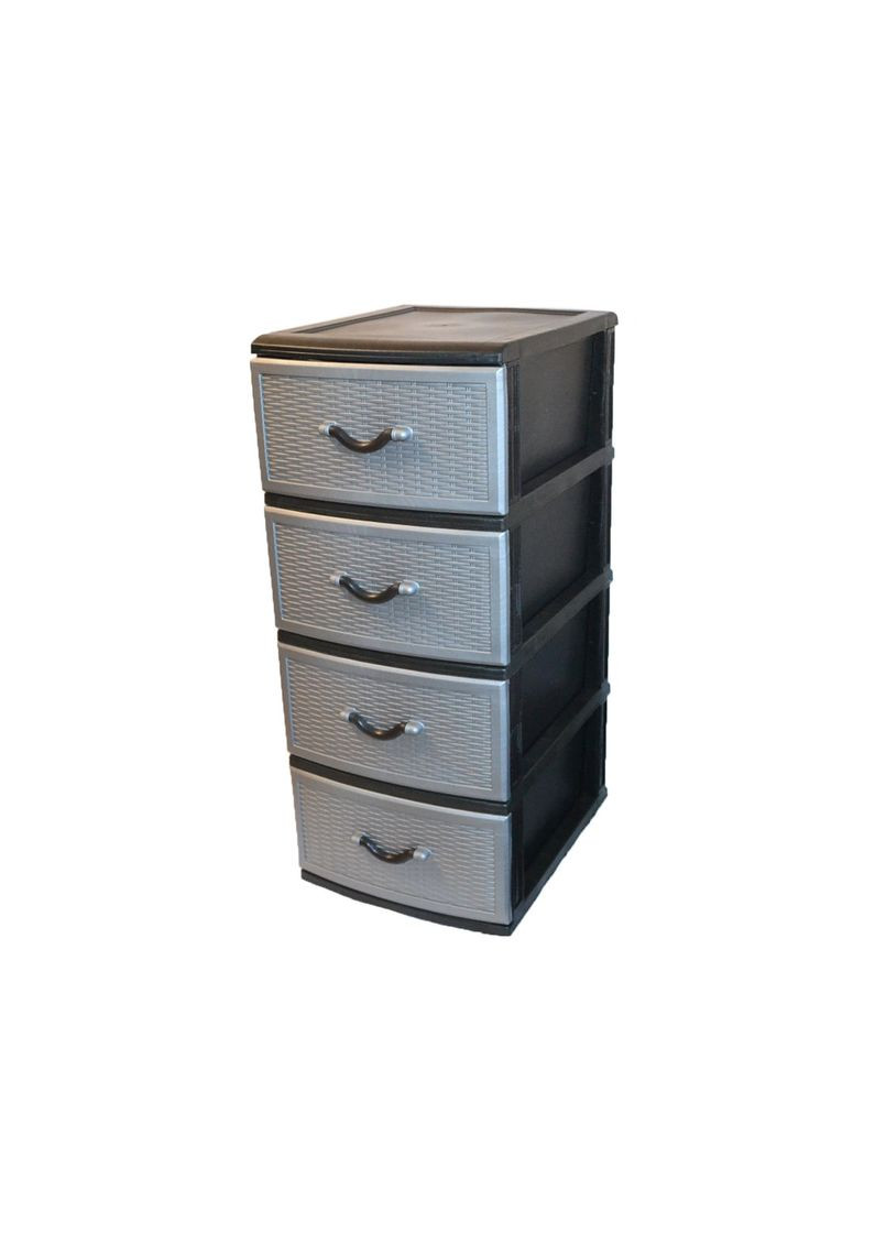 Комод пластиковый Style black (Стиль) 4 ящика 48х38х88 No Brand (346489613)