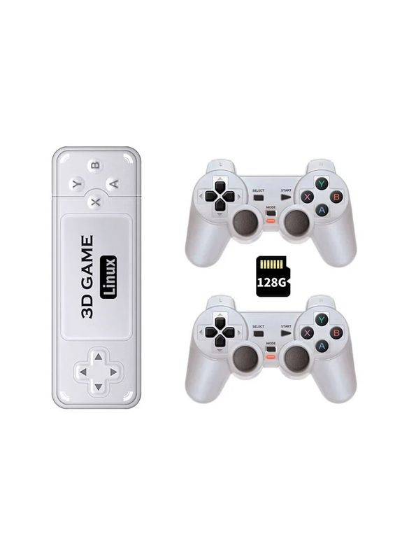 Ігрова приставка геймстик консоль Powkiddy Boyhom Y6 3D Linux Game Stick 128GB S905X2 + 11000 відеоігор Data Frog (338627404)