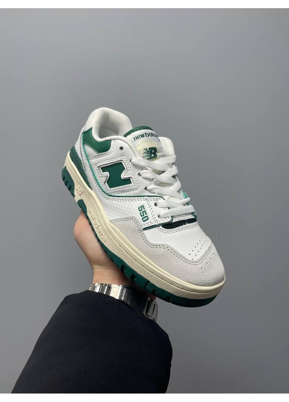 КРОСІВКИ ЖІНОЧІ NEW BALANCE 550 WHITE GREEN 2.0 НЬЮ БЕЛАНС 550 No Brand сірі демісезони (369387792)