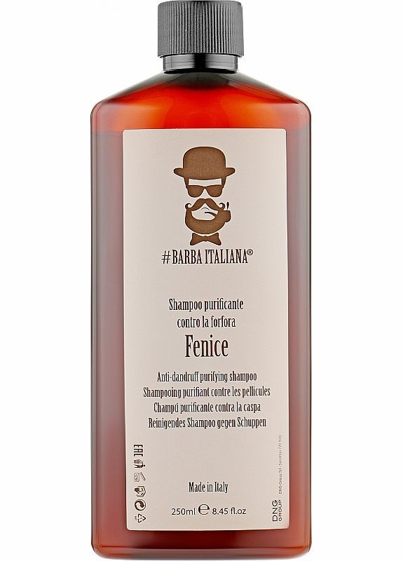 Очищувальний шампунь від лупи Fenice Anti-dandruff Purifying Shampoo 250ml (2-954602) Barba Italiana (369795157)