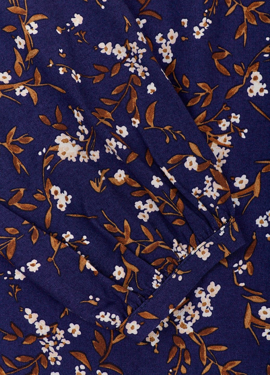 Синее кэжуал летнее платье Gant с цветочным принтом