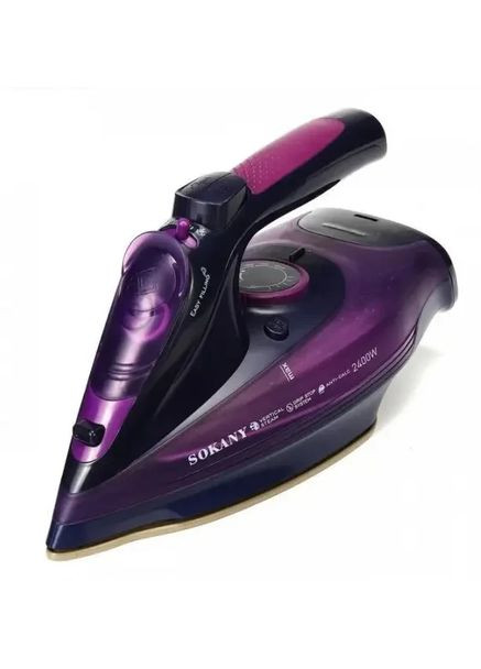 Ручной утюг беспроводной для одежды профессиональный паровой 2400 Вт Sokany (365728997)