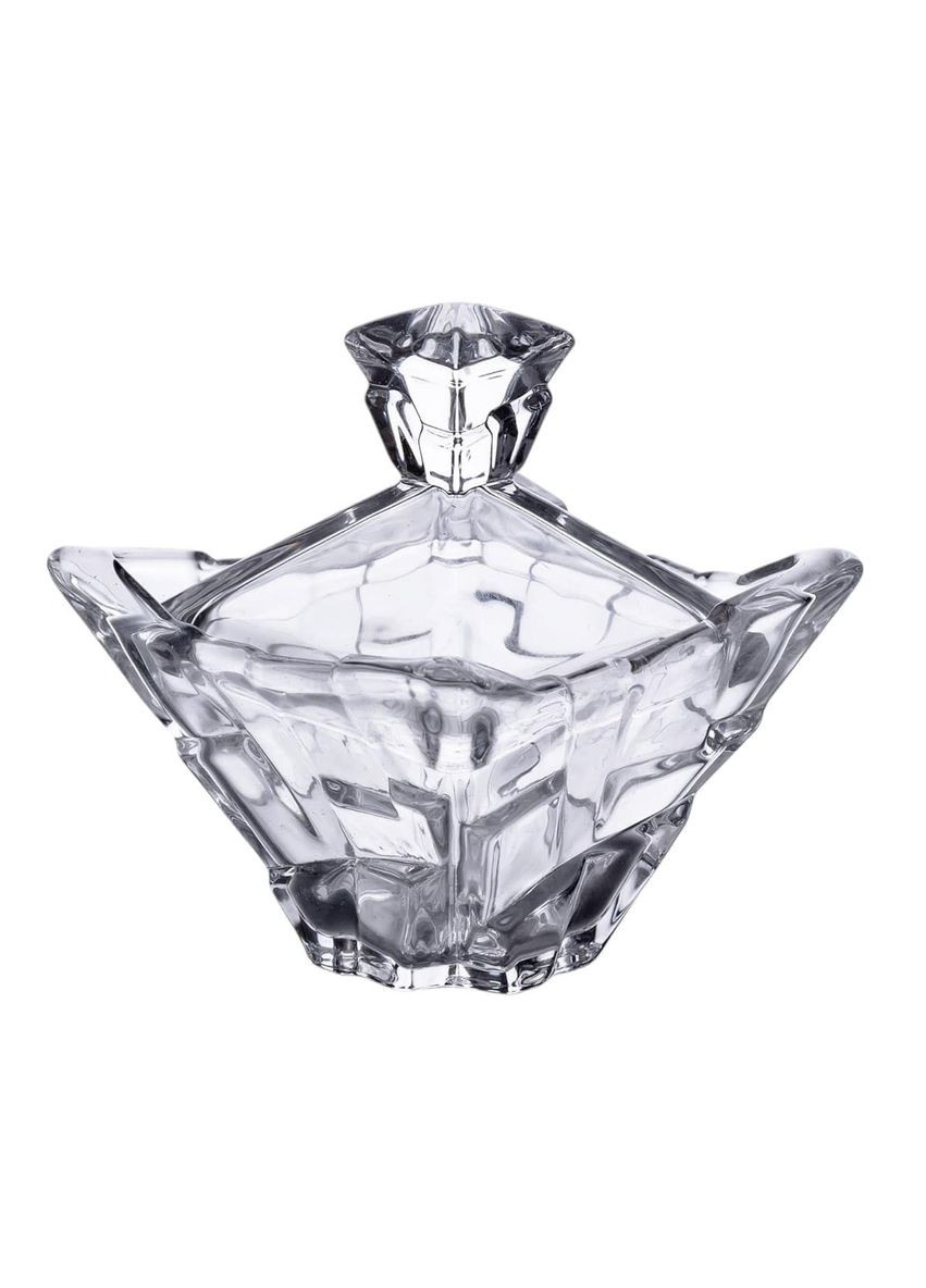 Цукорниця з кришкою Bohemiya із товстого скла 8.5 см Yiwu (328441418)