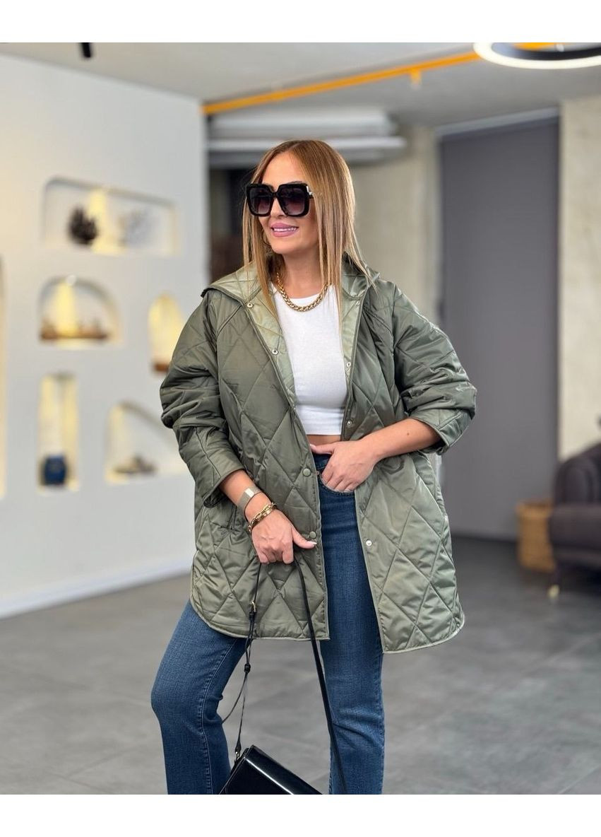 Оливковая (хаки) демисезонная куртка Garna