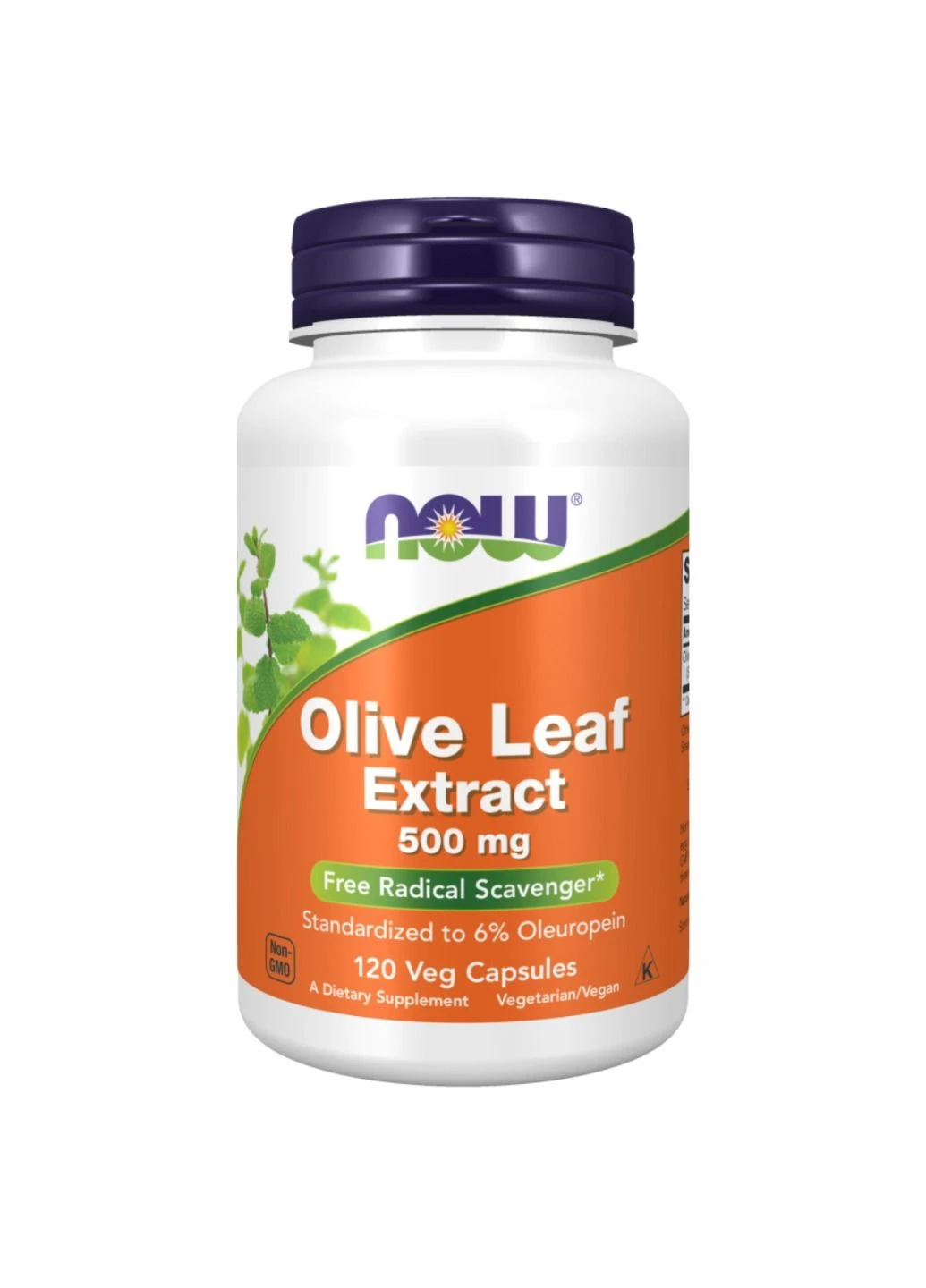 Добавка Olive Leaf Extract 500mg - 120 vcaps Now Foods (280899506)