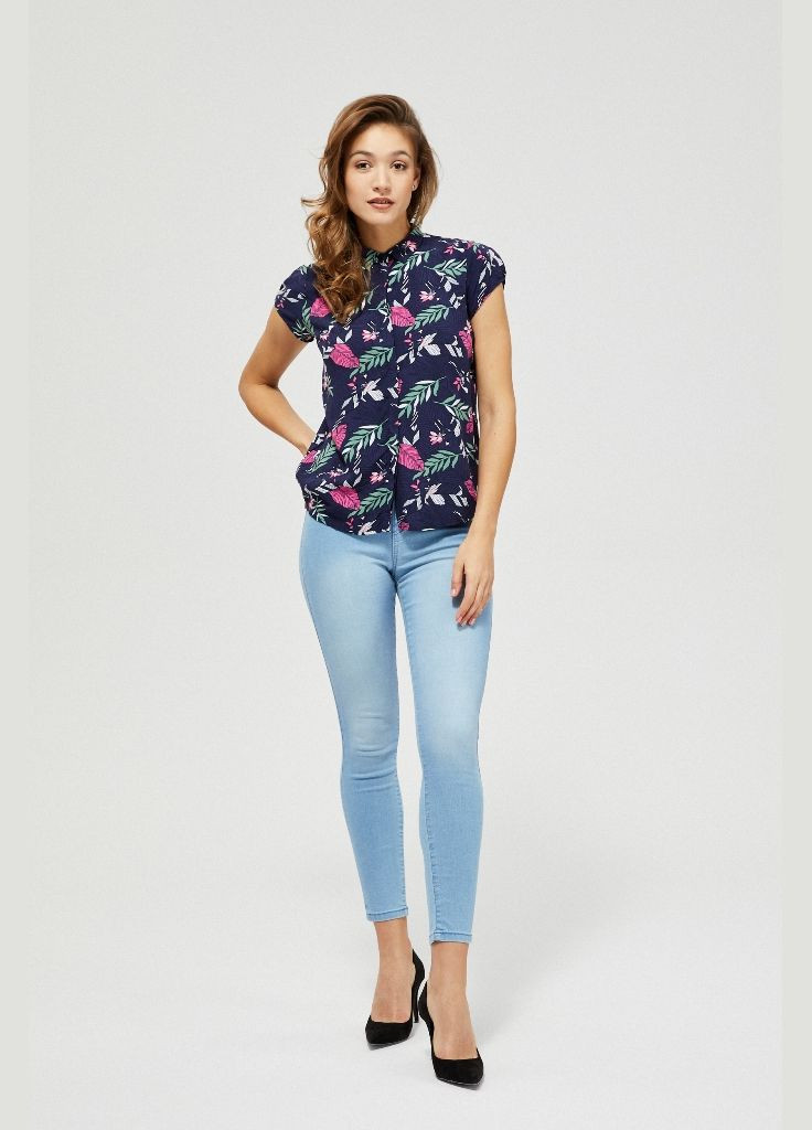 Синяя блуза Moodo