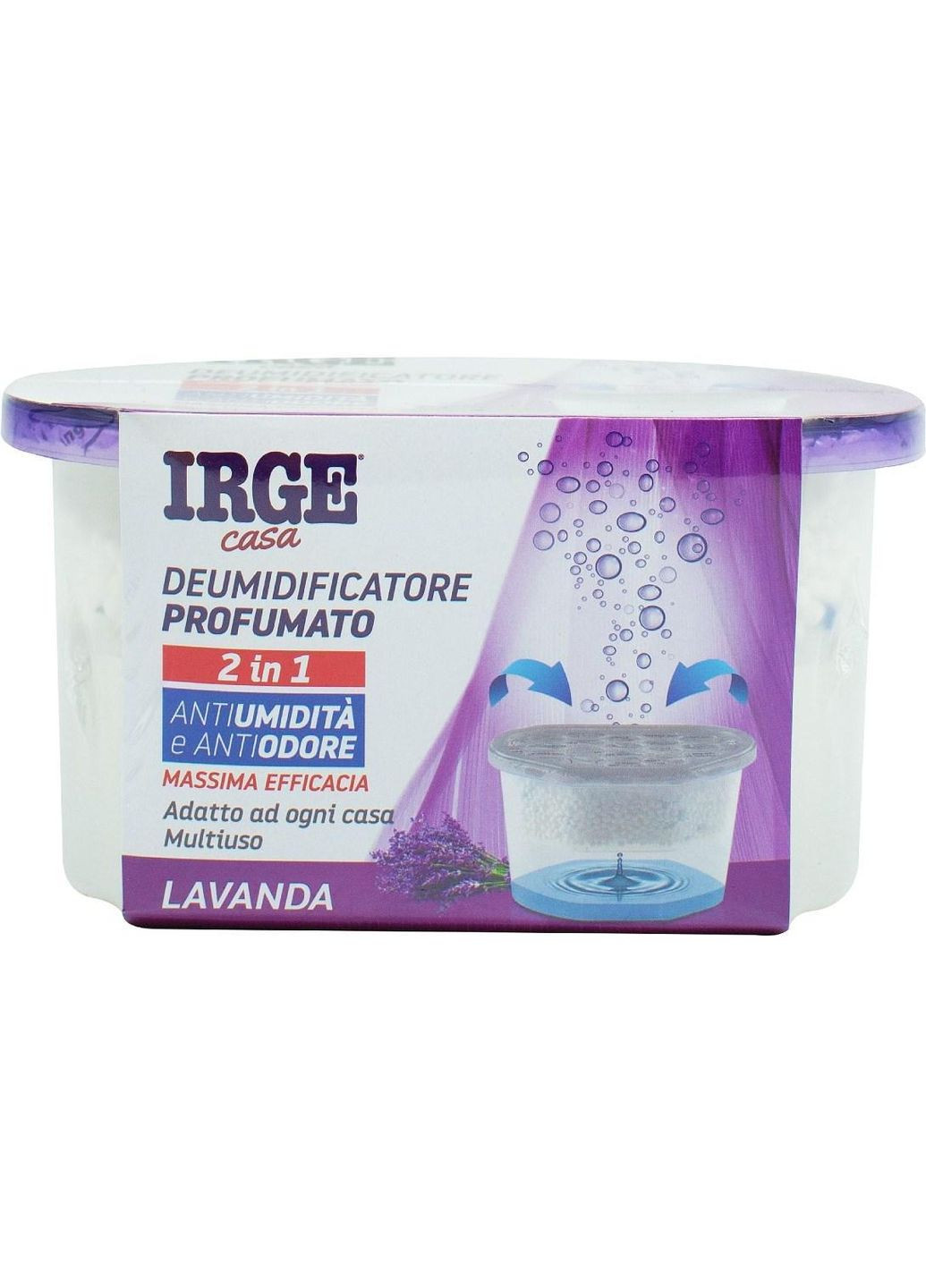 Поглотитель запаха и влаги плюс Ароматизатор casa Deumidificatore Profumato Lavanda 2в1 Лаванда 400мл IRGE (304997121)