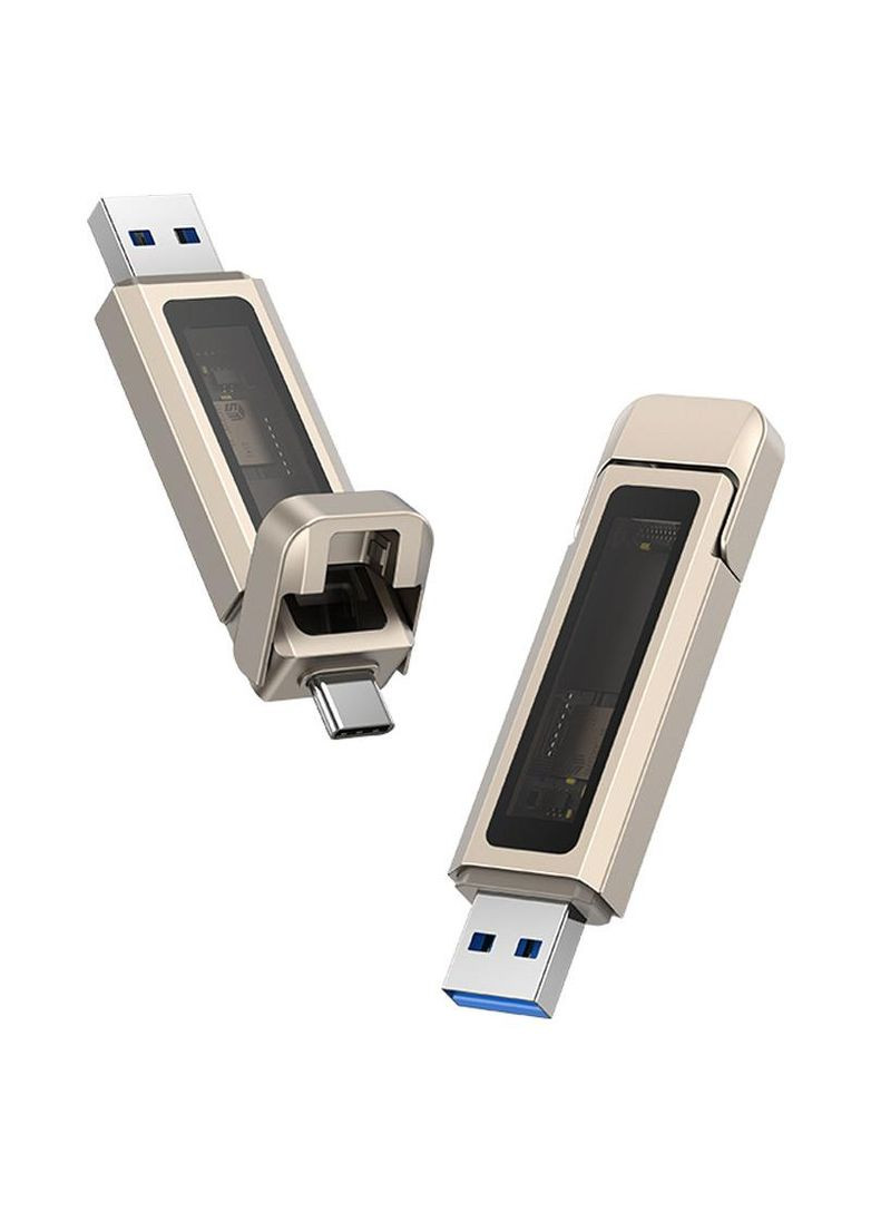 Флеш накопитель US-ZB279 USB3.2+Type-C GEN1 Dual Ports Aluminum Alloy 10G Flash Drive 256G USAMS (336544936)