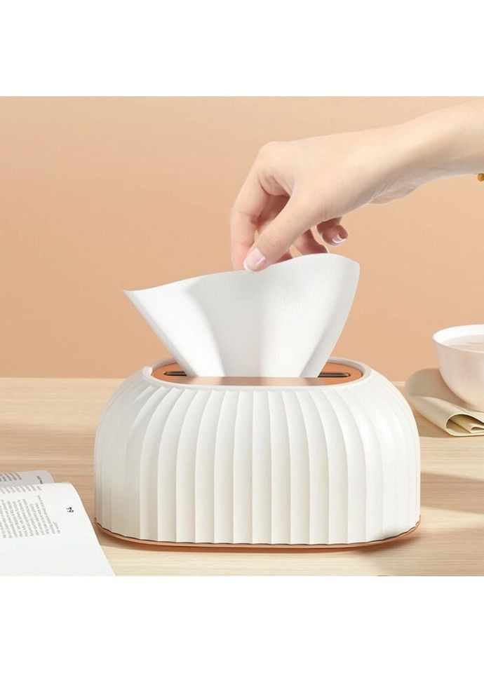 Диспенсер для серветок 14776 10.7х13.5х22.2 см білий No Brand (324413611)