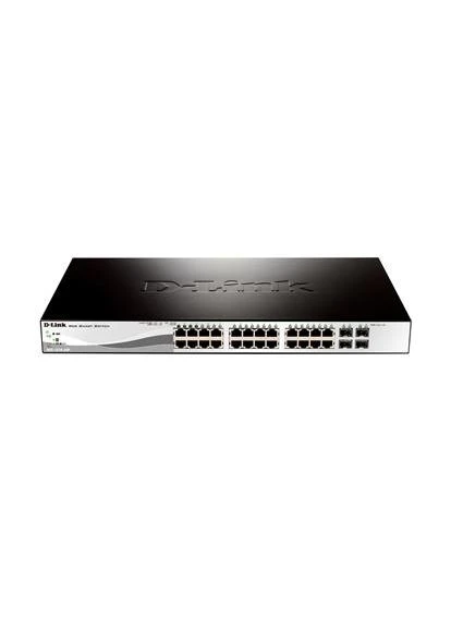 Комутатор DGS-1210-28P 24xGE PoE, 4xGE/SFP, 193Вт, WebSmart D-Link (388408947)